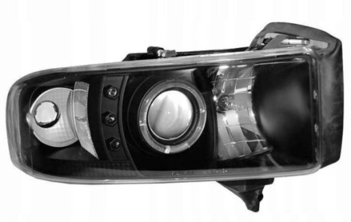 LAMPE FAROVI  PREDNJI DODGE RAM 94-01 BLACK