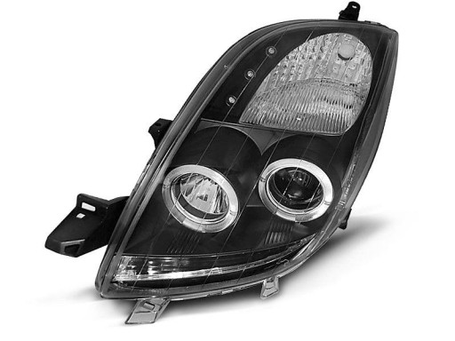 LAMPE FAROVI  PREDNJI TOYOTA YARIS 06-09 ANGEL EYES BLACK