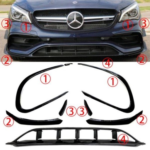 PREDNJI SPOJLER SPLITERY MERCEDES CLA W117 16-19
