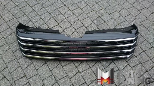 MASKA VW PASSAT B7 11/10- BLACK / KROM SJAJ