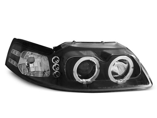 LAMPE FAROVI  PREDNJI FORD MUSTANG 98-04 ANGEL EYES BLACK
