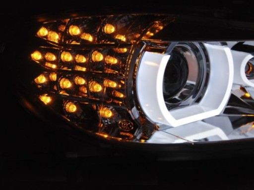 LAMPE FAROVI BMW E90 E91 09-11 DRL CHROME XENON LED