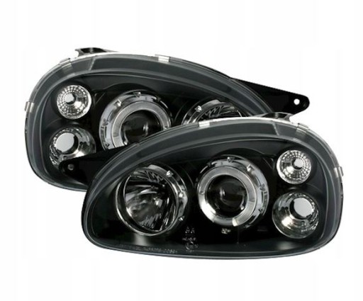 LAMPE FAROVI ANGEL EYES OPEL CORSA B 93-00 BLACK