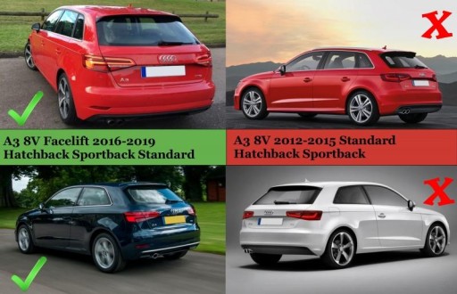 DIFUZOR AUDI A3 8V 16-19 HAT / SPORTB LOOK S3 STD.