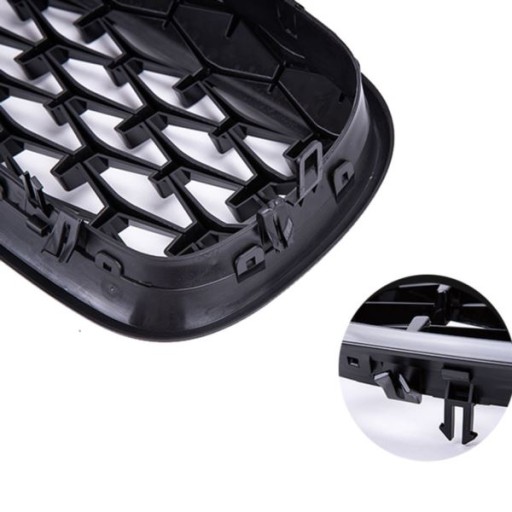 MASKA BMW X5 E70 X6 E71 07-14 BLACK CHROME DIAMOND