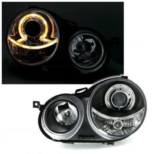 LAMPE FAROVI ANGEL EYES VW POLO 9N 11/01-04/05 BLACK