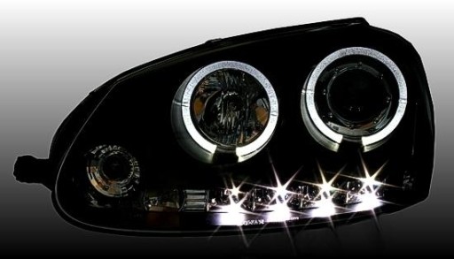 LAMPE FAROVI  PREDNJI ANGEL EYES VW GOLF 5 03-09 BLACK