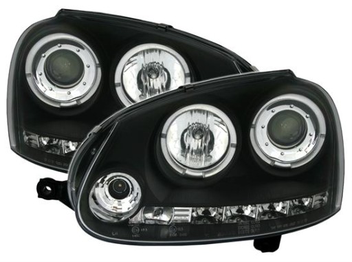 LAMPE FAROVI  PREDNJI ANGEL EYES VW GOLF 5 03-09 BLACK