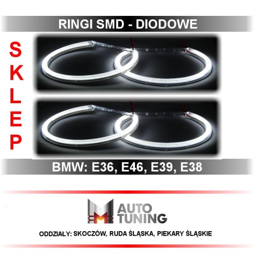 FAROVI SMD ANGEL EYES BMW E36 E38 E39 E46 480 LED FAROVI SMD ANGEL EYES BMW E36 E38 E39 E46 480 LED