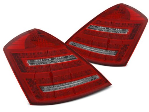 LAMPE FAROVI MERCEDES W221 S-KLASA 05-09 RED WHITE LED SE