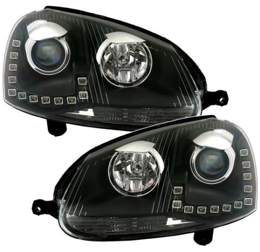 LAMPE FAROVI VW GOLF 5 03-09 LED-STARLINE BLACK DRL