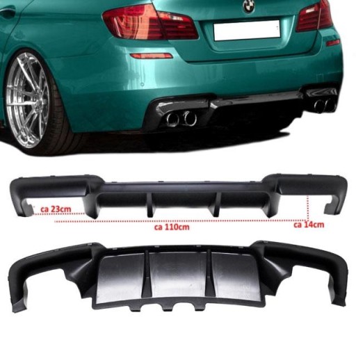 DIFUZOR BMW F10 F11 10- LOOK M5 DUET GLOSSY BLACK DIFUZOR BMW F10 F11 10- LOOK M5 DUET GLOSSY BLACK