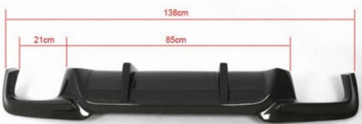 DIFUZOR ZADNJI BMW F10 10- LOOK M5 DUET DVOSTRUKI
