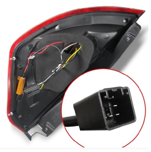 LAMPE FAROVI FORD FIESTA MK7 08-12 HATCHBACK (OBIČNI) RED WHITE LED BAR