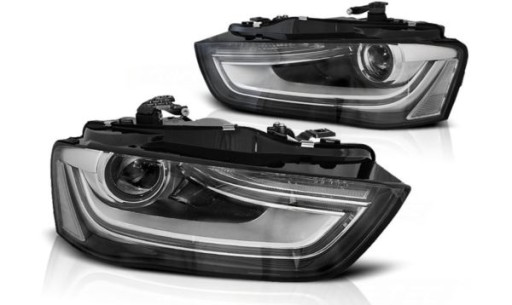 LAMPE FAROVI  PREDNJI AUDI A4 B8 12-15 BLACK LED DRL