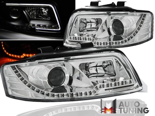 LAMPE FAROVI AUDI A4 10.00-10.04 LED TUBE LIGHTS CHROME
