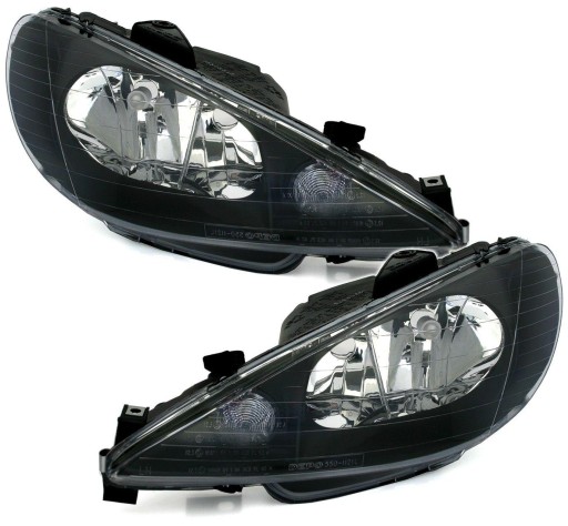 LAMPE FAROVI  PREDNJI PEUGEOT 206 98-04 BLACK