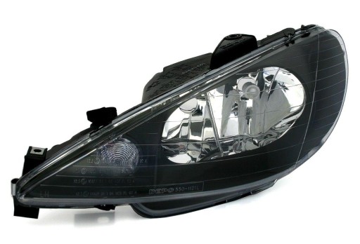 LAMPE FAROVI  PREDNJI PEUGEOT 206 98-04 BLACK
