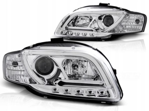 LAMPE FAROVI AUDI A4 B7 11.04-03.08 TUBE LIGHTS CHROME TR
