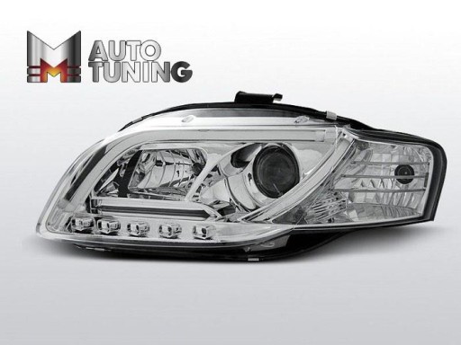 LAMPE FAROVI AUDI A4 B7 11.04-03.08 TUBE LIGHTS CHROME TR