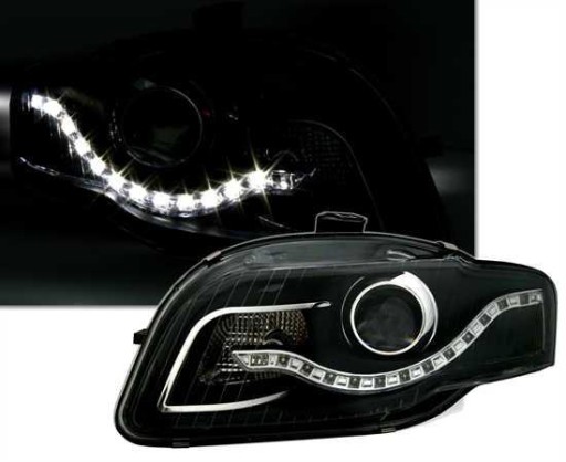 LAMPE FAROVI  PREDNJI AUDI A4 B7 05-08 BLACK EE