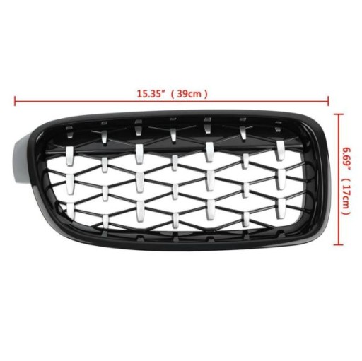 MASKA (NERKI) BMW F30/F31 DIAMEND LOOK BLACK KROM