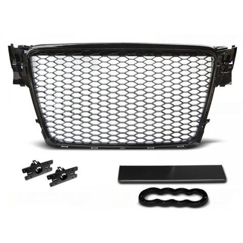 MASKA AUDI A4 B8 08-11 GLOSSY BLACK RS-STYLE SENZOR MASKA AUDI A4 B8 08-11 GLOSSY BLACK RS-STYLE SENZOR