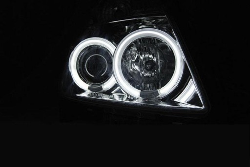 LAMPE FAROVI SUZUKI SWIFT 05.05-10 CCFL ANGEL EYES CHROME