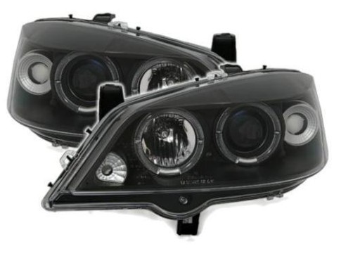 LAMPE FAROVI ANGEL EYES OPEL ASTRA G 98-04 BLACK