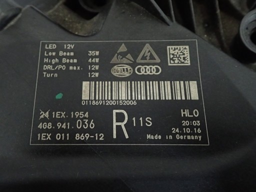 LAMPA FAR DESNI FULL LED MATRIX AUDI A7 4G8 REDIZAJN 15-