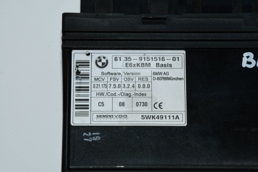 MODUL KOMFORTU 9151516 BMW 5 E60 E61 MODUL KOMFORTU 9151516 BMW 5 E60 E61