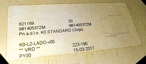 KAROSERIJA PODLOGA BOKI POKLOPAC ORIGINAL PEUGEOT EXPERT JUMPY III 16- L2