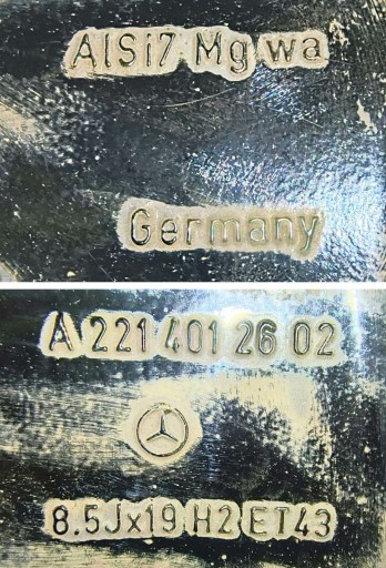 FELGA ALUMINIJSKE ALU FELGE 8.5JX19 MERCEDES S W221 AMG LINE A2214012602