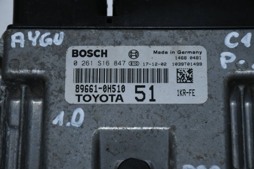 KOMPJUTER MODUL MOTORA 89661-0H510 CITROEN C1 II PEUGEOT 108 1.0 VTI