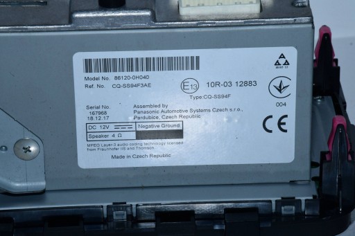 RADIO MULTIMEDIA PANEL 86120-0H040 CITROEN C1 II TOYOTA AYGO RADIO MULTIMEDIA PANEL 86120-0H040 CITROEN C1 II TOYOTA AYGO