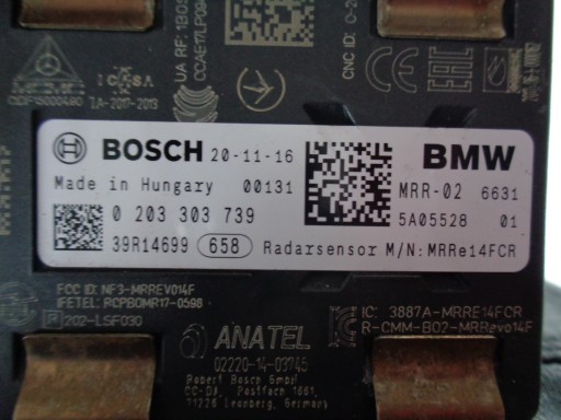 RADAR DISTRONIC ACC BMW 1 F40 3 G20 G21 X5 G05 RADAR DISTRONIC ACC BMW 1 F40 3 G20 G21 X5 G05