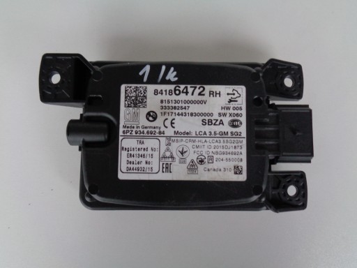 SENZOR MARTWEGO POLA DESNA STRANA ZADNJI OPEL INSIGNIA B