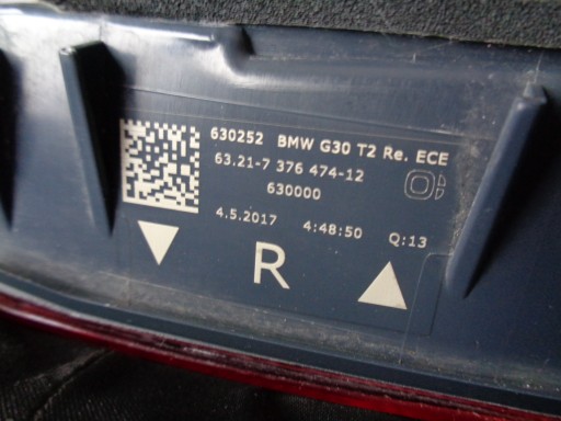 LAMPA FAR DESNA STRANA ZADNJA W GEPEKA BMW 5 G30 17- LIMUZINA / SEDAN LED