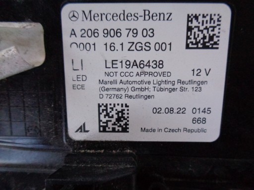 LAMPA FAR LIJEVA STRANA MERCEDES C-KLASA W206 21- FULL LED DIGITAL LIGHT