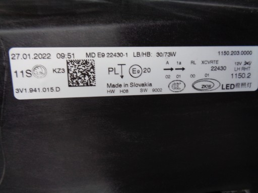 LAMPA FAR LIJEVA STRANA SKODA SUPERB III 3V 3V0 19- REDIZAJN FULL LED