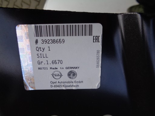 PRAG DESNA STRANA PREDNJA OPEL INSIGNIA B 17- PRAG DESNA STRANA PREDNJA OPEL INSIGNIA B 17-