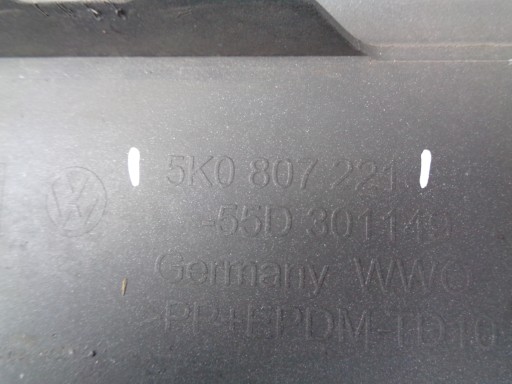 BRANIK PREDNJA STRANA VW GOLF VI 6 5K 5K0 08-12 NR 24148 BRANIK PREDNJA STRANA VW GOLF VI 6 5K 5K0 08-12 NR 24148