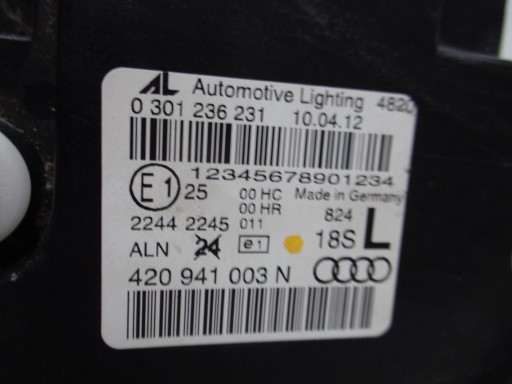 LAMPA FAR LIJEVA STRANA AUDI R8 420 08-12 FULL LED