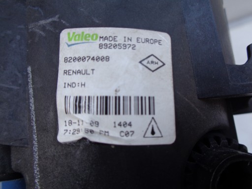 MAGLENKA RENAULT SCENIC III 09- 8200074008 MAGLENKA RENAULT SCENIC III 09- 8200074008
