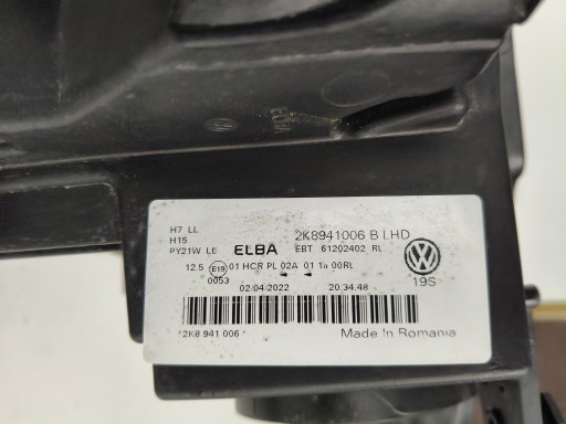LAMPA FAR DESNA STRANA VW CADDY 2K 2K8 20-
