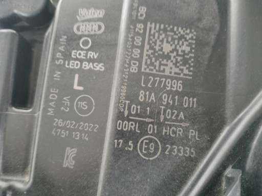 LAMPA FAR LIJEVA STRANA AUDI Q2 81A FULL LED REDIZAJN