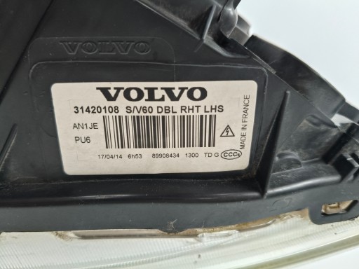 LAMPA FAR LIJEVA STRANA VOLVO V60 S60 13- REDIZAJN XENON ZAKRETNI