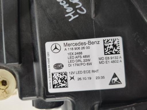 LAMPA FAR DESNA STRANA MERCEDES CLA W118 18- FULL LED LAMPA FAR DESNA STRANA MERCEDES CLA W118 18- FULL LED