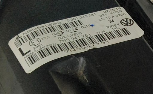 LAMPA FAR LIJEVA STRANA SEAT ALHAMBRA 7N 7N5 10- XENON