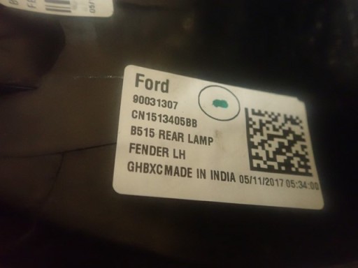 LAMPA FAR LIJEVA STRANA ZADNJA  ZADNJI FORD ECOSPORT 2 II 2012-